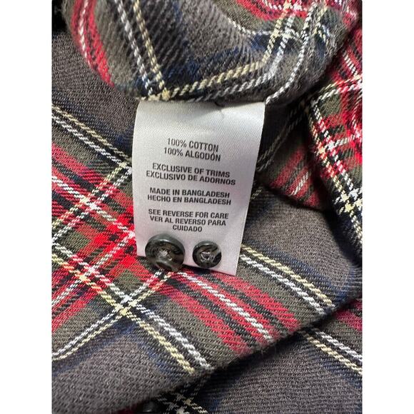 Woolrich Mens Size XXL Ultimate Flannel Long Sleeve Red Grey Plaid Button Up - Picture 6 of 6